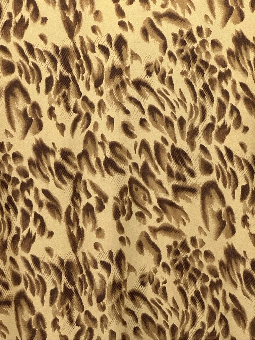 Women’s Leopard Print Short Sleeve 100% Silk Blouse - Tan - Picture 6 of 16